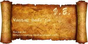 Vastag Beáta névjegykártya